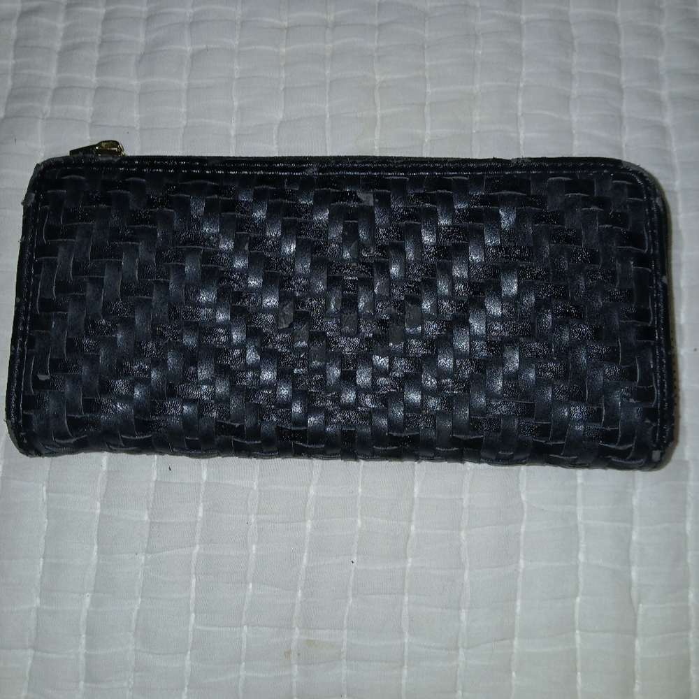 Big Buddha Black Zip-Around Wallet